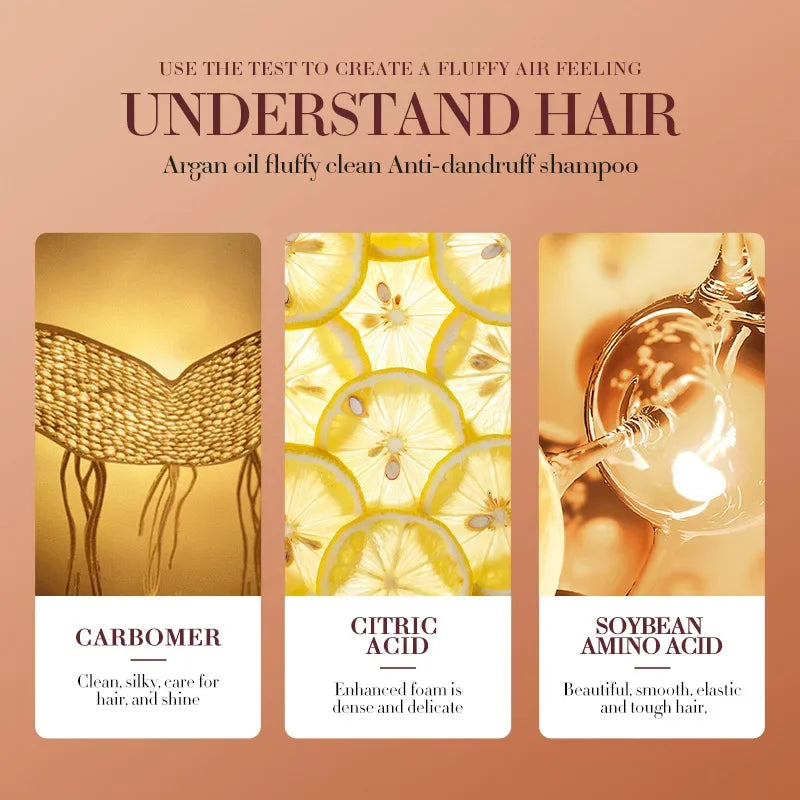 SADOER Argan Oil Anti-Dandruff Shampoo – Detergente e Volumizzante