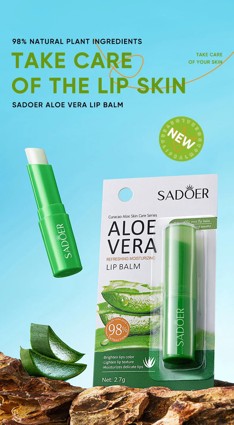SADOER Lip Balm – Coconut, Aloe Vera & Vitamin C