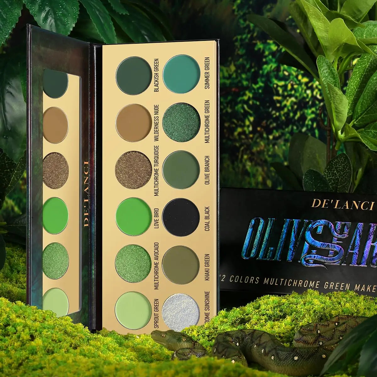 DE‘LANCI – Olive Earth 12 Colors Multichrome Green Palette