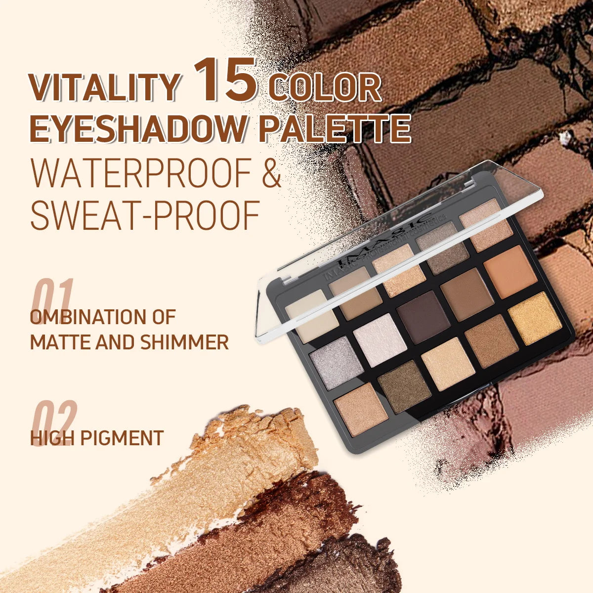 IMAGIC Vitality Eyeshadow Palette (15 Colori)