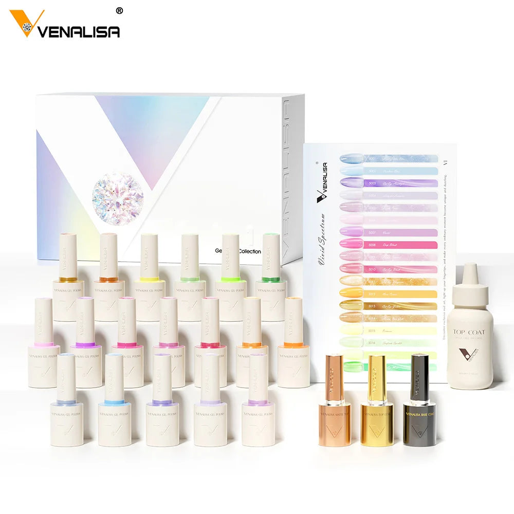 Venalisa VIP Nail Gel Polish Set – 10ml Bottles, Vegan, HEMA/TPO Free