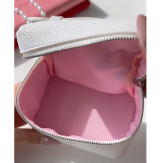 Flower Knows – White Cosmetic Bag