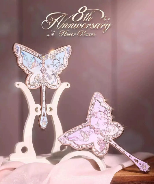 Flower Knows 8th Anniversary Butterfly Hand Mirror