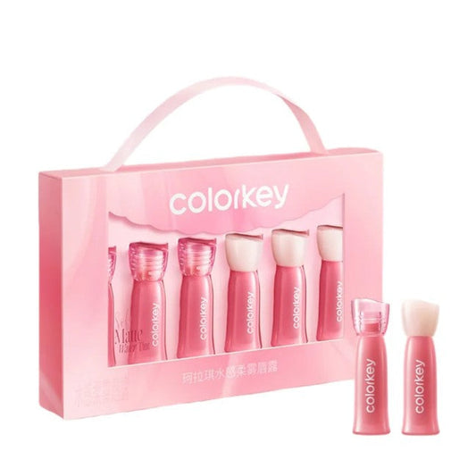 Colorkey Water Essence – Water Mist Lip Gloss Gift Box (6 Mini Lip Tint)